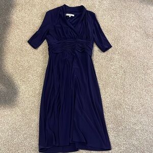 Evan-Picone Dress 3/4 Sleeve in Plum Color - Size 10 Women’s